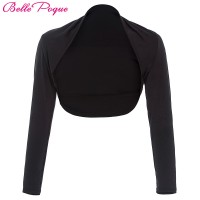 Belle Poque Long Sleeve Women Jacket 2017 Fashion Shrug Black Bolero Casaco Slim Cropped Tops Open Stitch Ladies Coats Outerwear